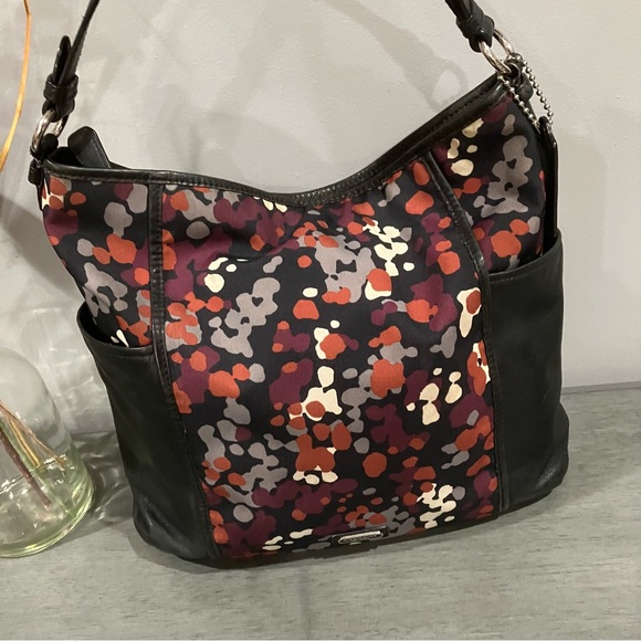 Coach Park Splatter Print Hobo Shoulder Bag - Picture 1 of 12